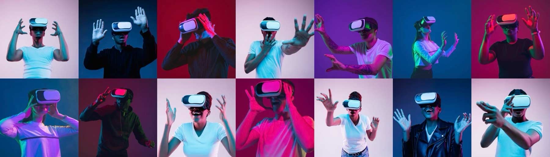 Headerbild: VR - Menschen mit VR-Brillen